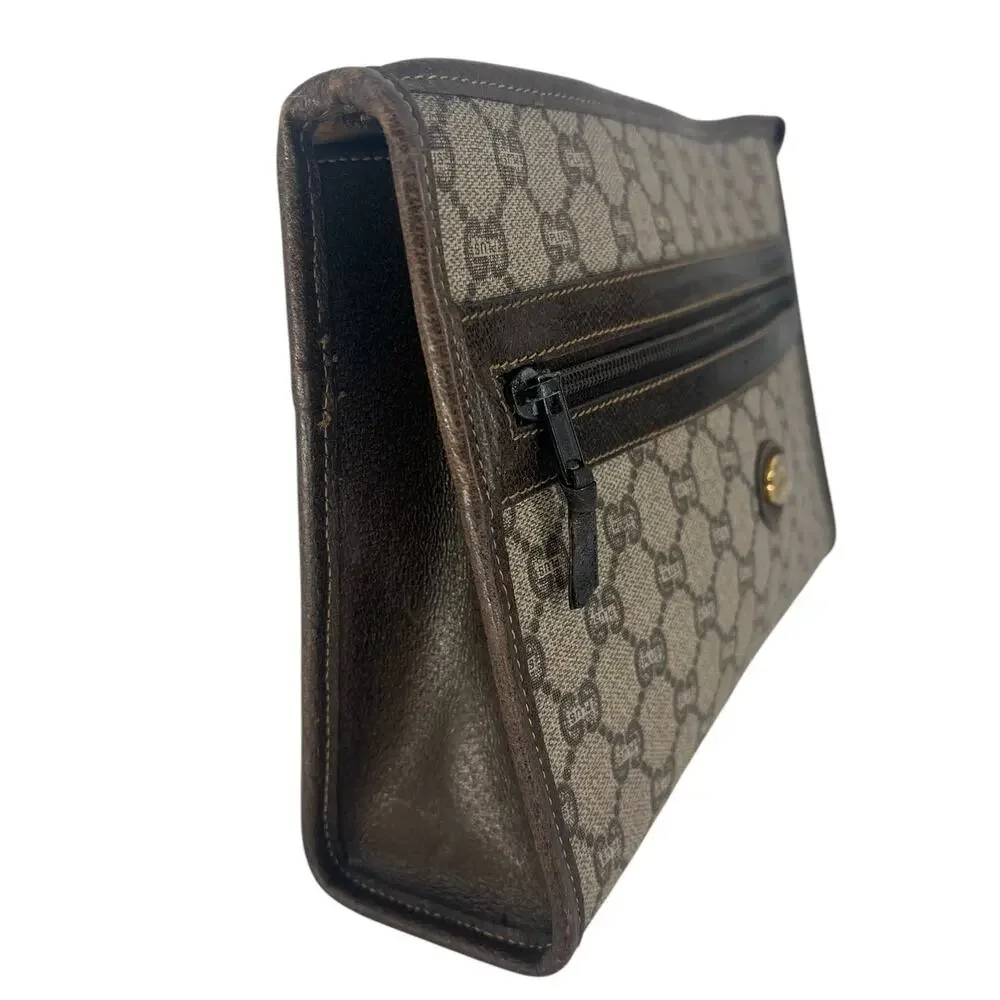 Gucci Plus Monogram Top Zip Pouch‎ Clutch